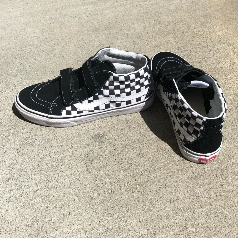 Sk8 Mid Old Skool Checkered Velcro